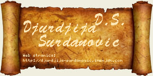 Đurđija Surdanović vizit kartica
